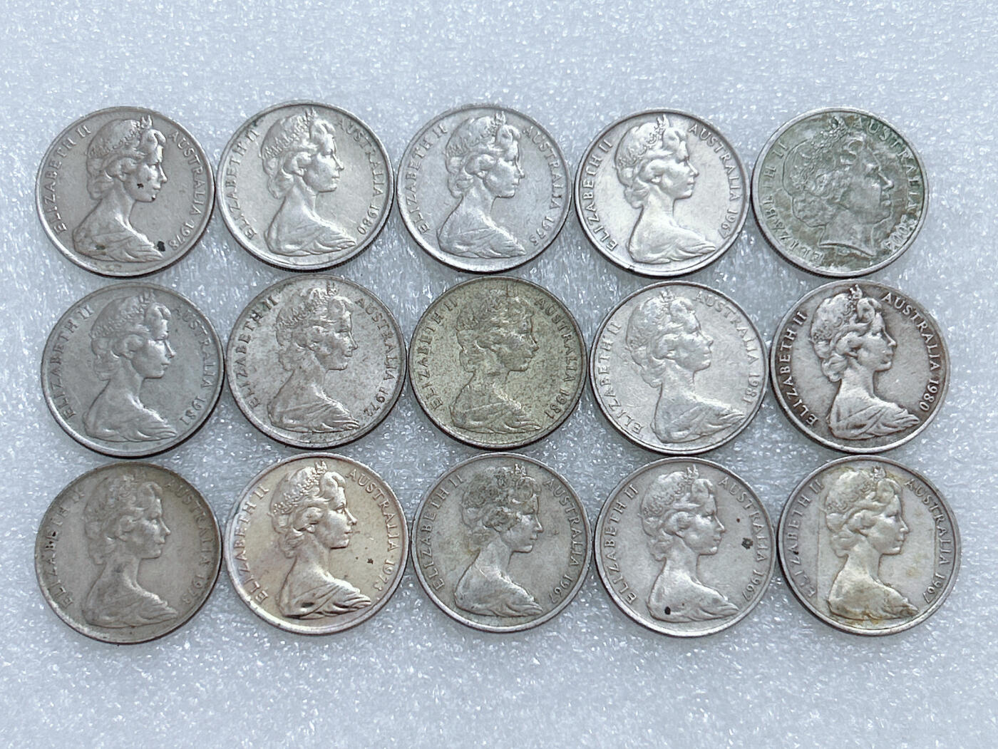 第一海外回流一元起拍收藏 散集专场  第267期 澳大利亚10分硬币 15枚