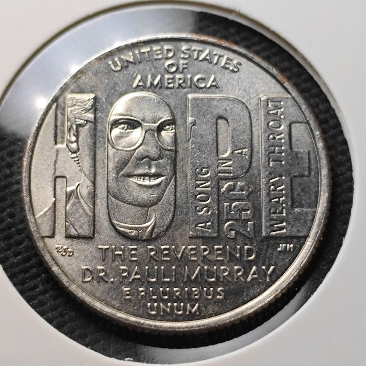 KK钱币收藏小铺  第371场  2月预留时间 周末发货  2024美国25分纪念币 好品