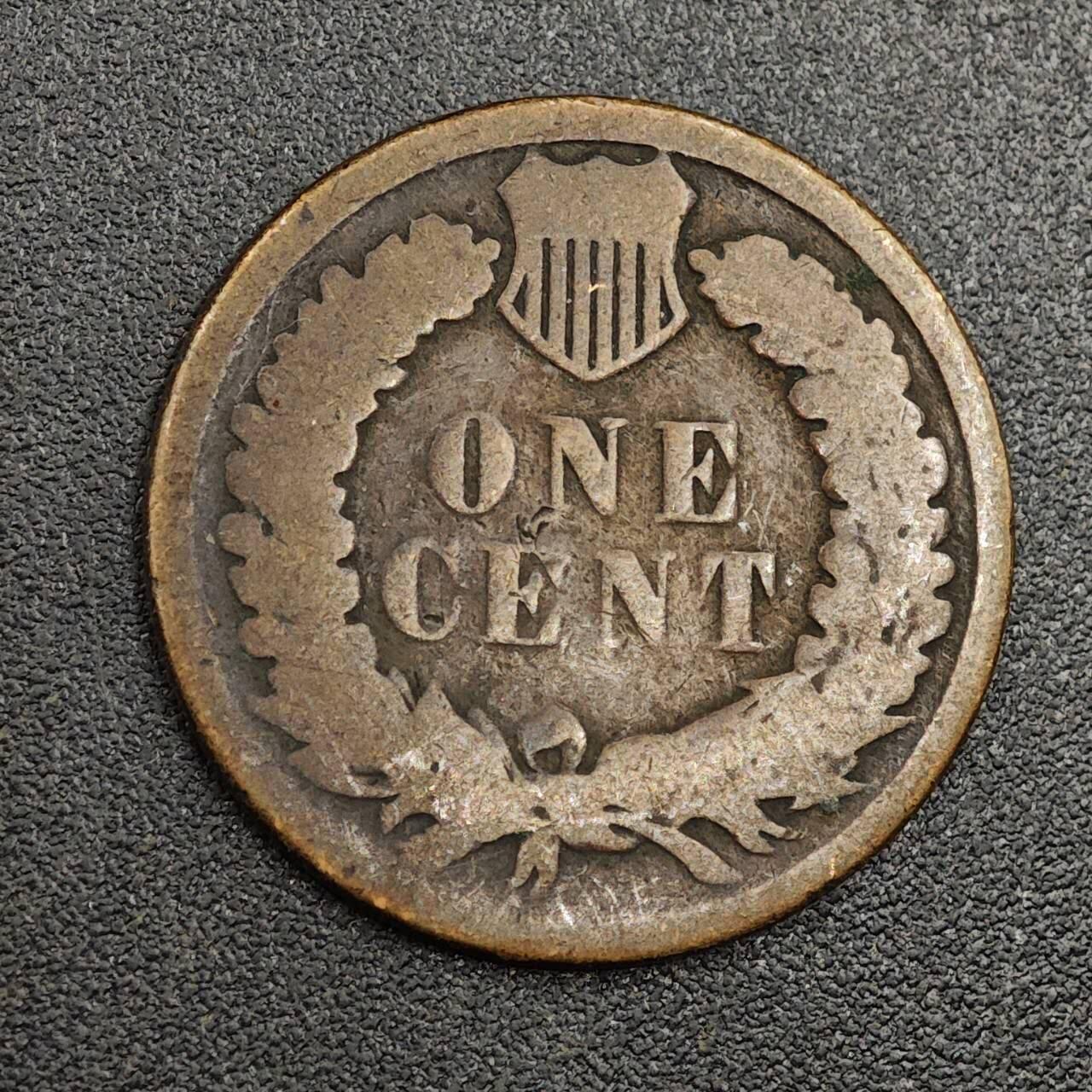 【淘币小摊】限时拍第七百九十七拍  老铜币场  满百包邮可预留两周  周一统一发货  美国1880年印第安一分铜币