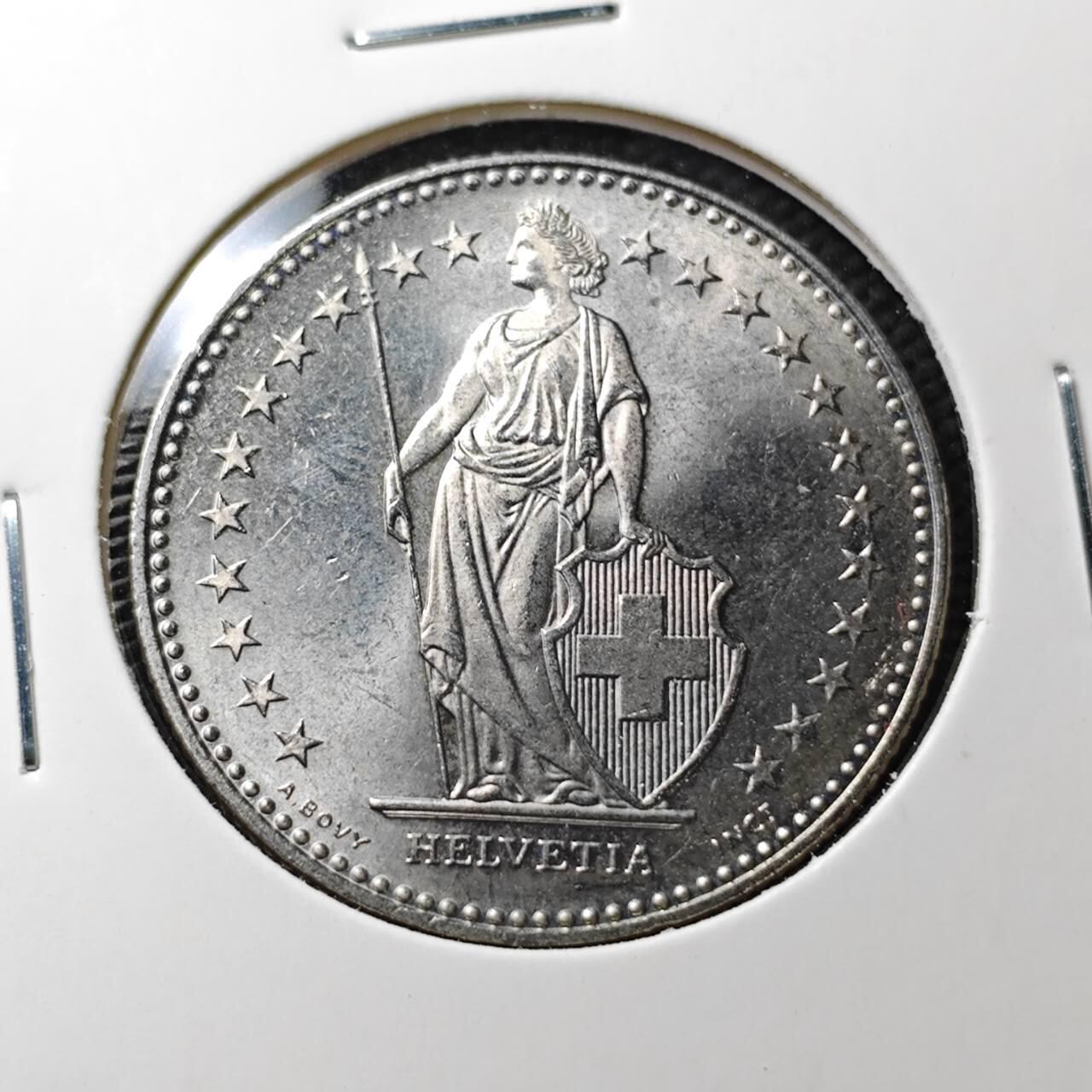 KK钱币收藏小铺  第371场  2月预留时间 周末发货  1997瑞士2法郎