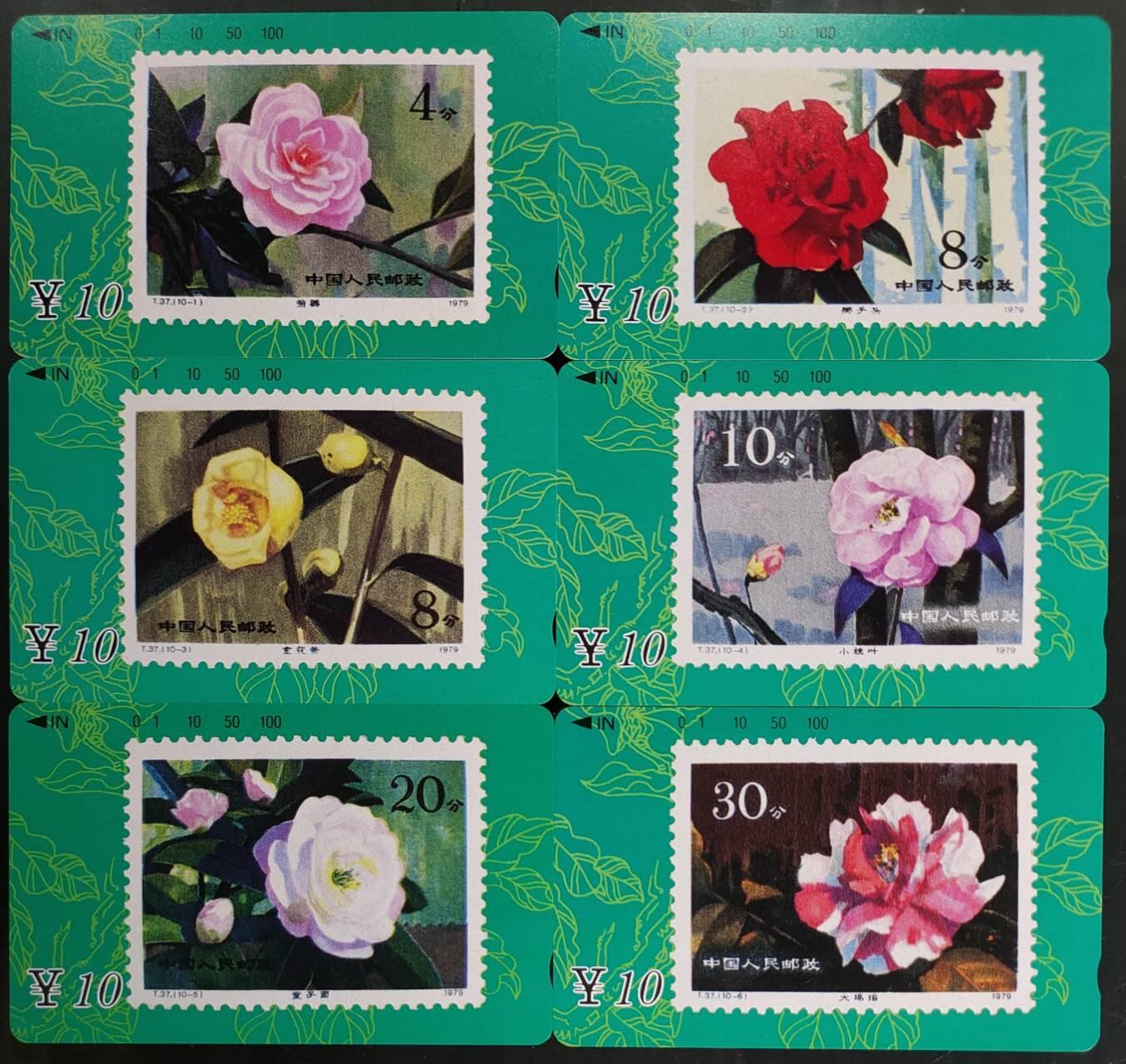 公藏第58期裸卡拍卖 甘肃田村卡【山茶花】11全品相钢印码见描述。