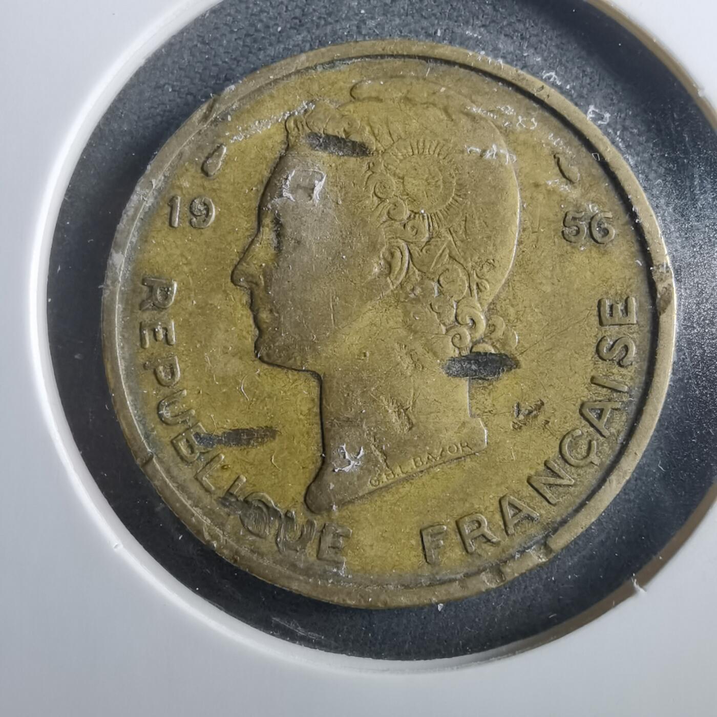 沼泽如烟--第906场 法属西非1956年25法郎