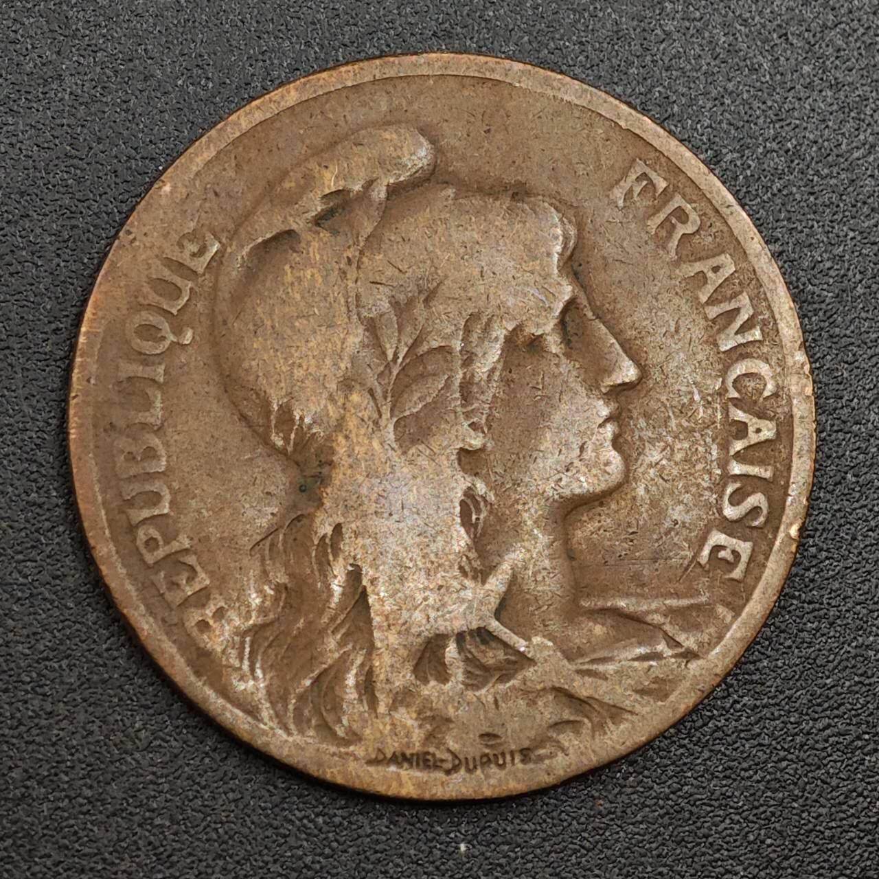 【淘币小摊】限时拍第七百九十七拍  老铜币场  满百包邮可预留两周  周一统一发货  法国1898年5分铜币