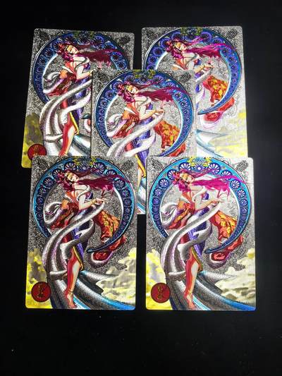 无佣金 不寄存 不收拍 链接少 我只是一个小小的卡牌收藏玩家   需要多宫大佬请私聊 部分卡牌设有底价（不想玩的那么累，即使有底价也会比市场价便宜的多，懂的自然懂） 拒绝小号抬价 大家放心拍 所有拍品部分套有卡膜 部分卡牌多宫 自制卡牌 不包厂瑕 放大镜 品控 勿拍 流拍商品会循环 感谢大家支持 留个关注 不定时上新 谢谢 - 奇点卡牌 天龙梦姑粗闪5张