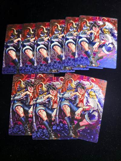 无佣金 不寄存 不收拍 链接少 我只是一个小小的卡牌收藏玩家   需要多宫大佬请私聊 部分卡牌设有底价（不想玩的那么累，即使有底价也会比市场价便宜的多，懂的自然懂） 拒绝小号抬价 大家放心拍 所有拍品部分套有卡膜 部分卡牌多宫 自制卡牌 不包厂瑕 放大镜 品控 勿拍 流拍商品会循环 感谢大家支持 留个关注 不定时上新 谢谢 - 奇点卡牌 海贼王 路飞粗闪九宫