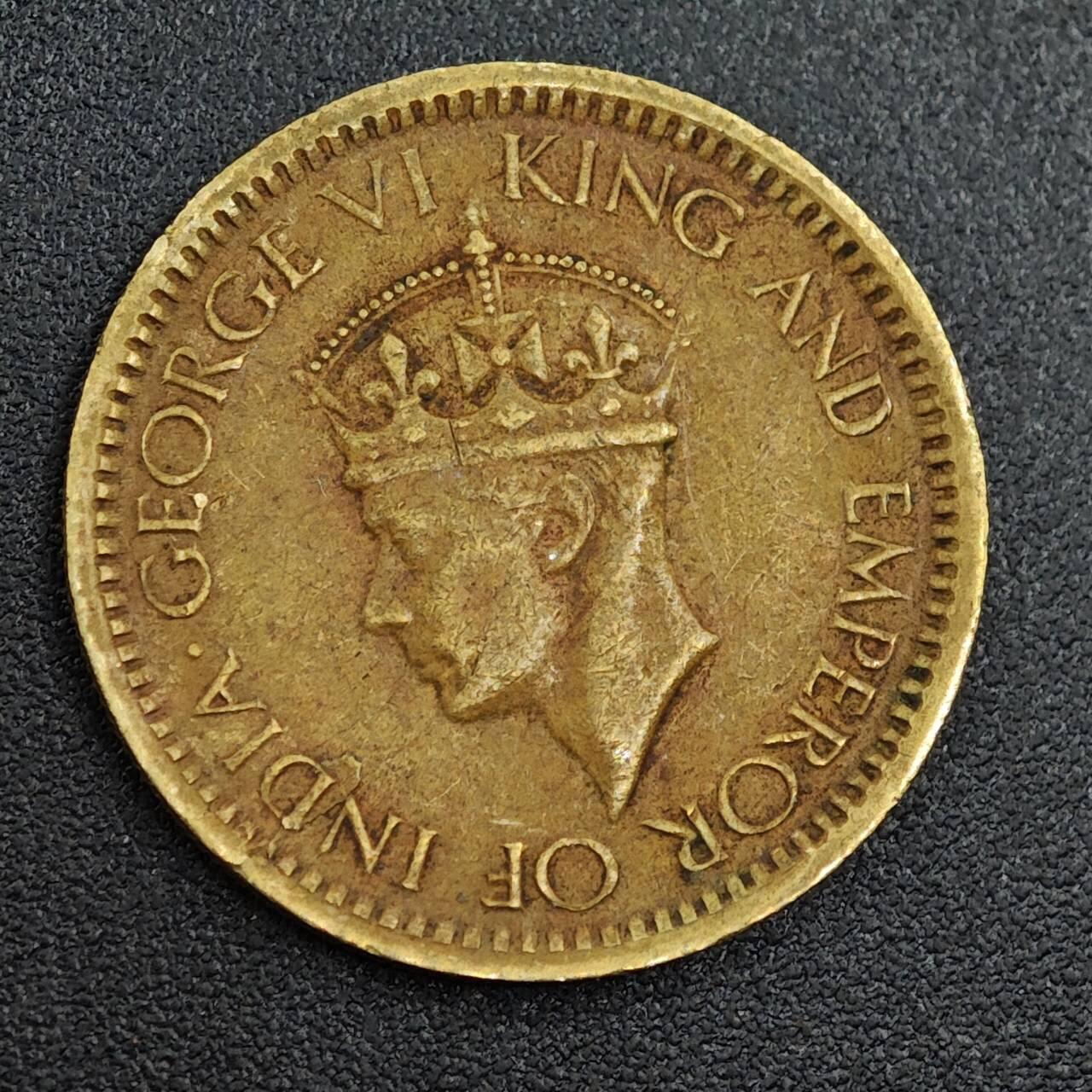 【淘币小摊】限时拍第七百九十七拍  老铜币场  满百包邮可预留两周  周一统一发货  锡兰1943年乔治六世25分铜币