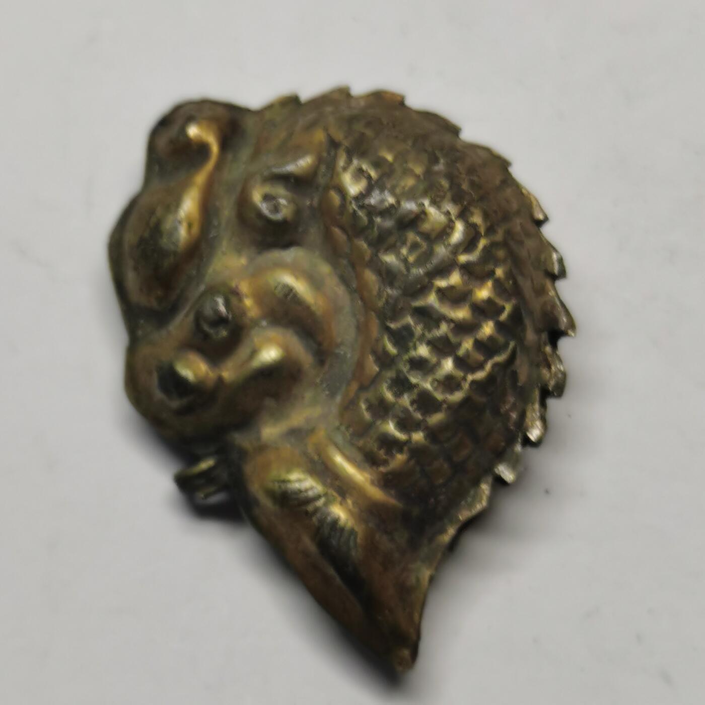 藏珍品阁专场80期 清末老银鎏金鱼化龙