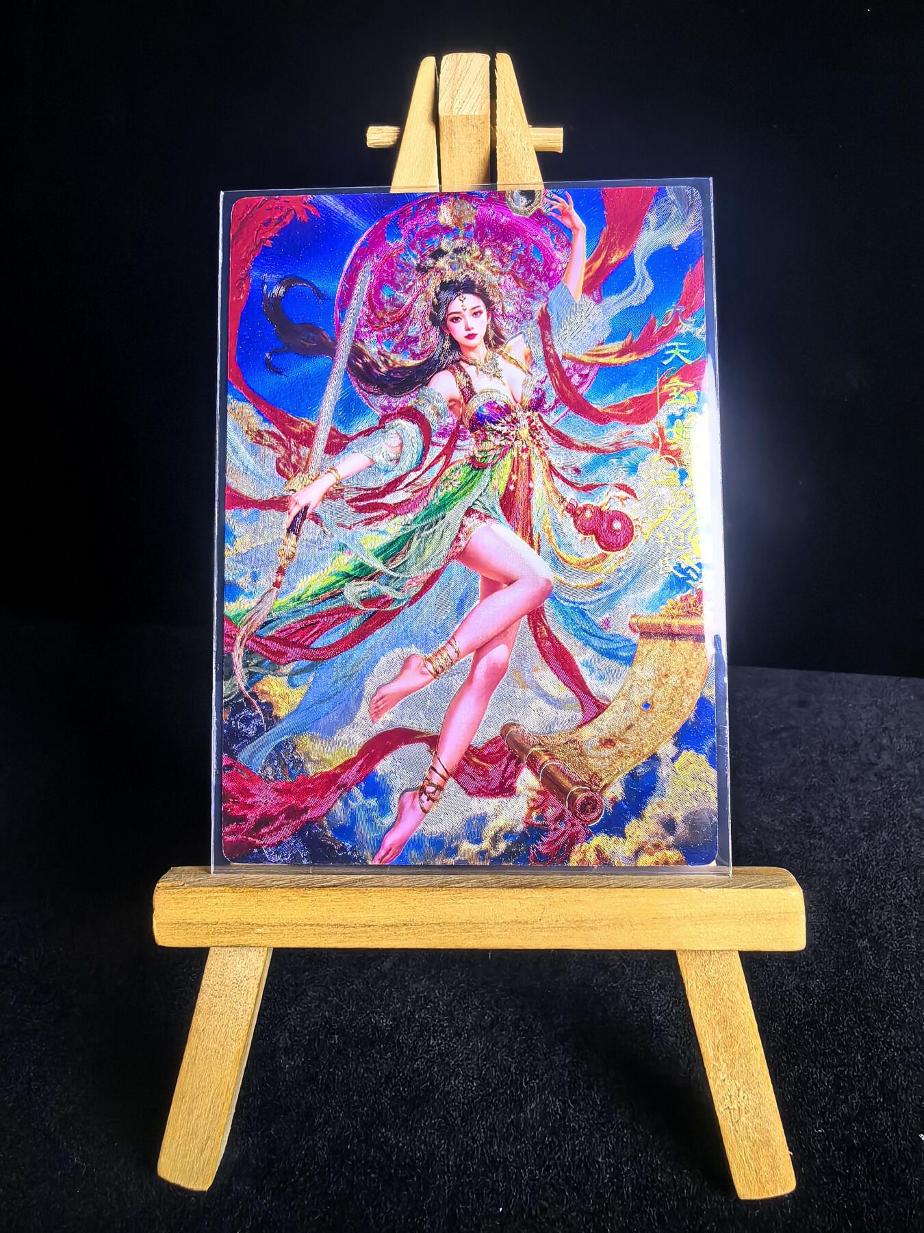 无佣金 不寄存 不收拍 链接少 我只是一个小小的卡牌收藏玩家   需要多宫大佬请私聊 部分卡牌设有底价（不想玩的那么累，即使有底价也会比市场价便宜的多，懂的自然懂） 拒绝小号抬价 大家放心拍 所有拍品部分套有卡膜 部分卡牌多宫 自制卡牌 不包厂瑕 放大镜 品控 勿拍 流拍商品会循环 感谢大家支持 留个关注 不定时上新 谢谢 奇点卡牌 ◤玄灵谱◥  冷烫九天玄女