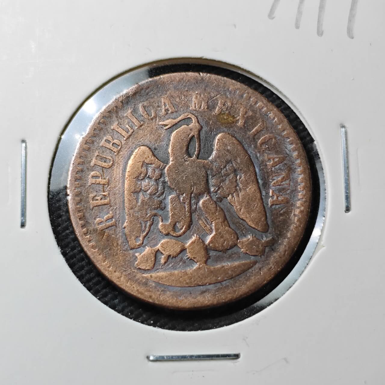 KK钱币收藏小铺  第371场  2月预留时间 周末发货  1891墨西哥1分铜币