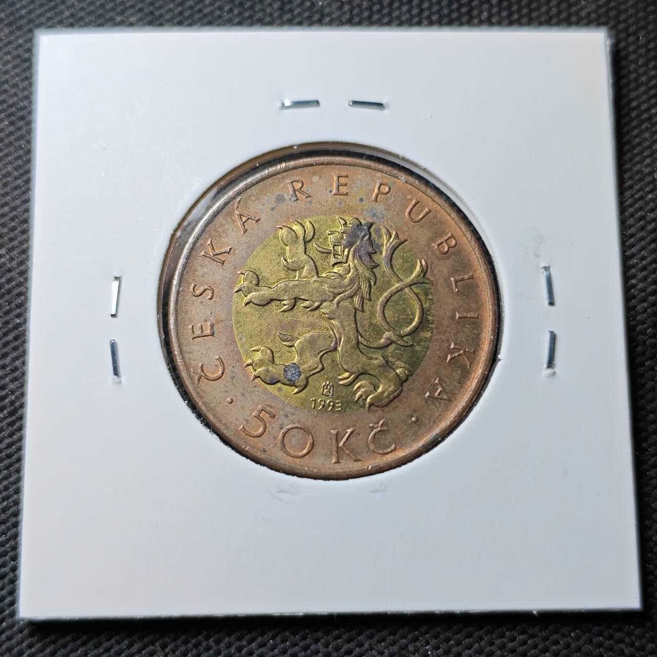 KK钱币收藏小铺  第371场  2月预留时间 周末发货  捷克50克朗双色币