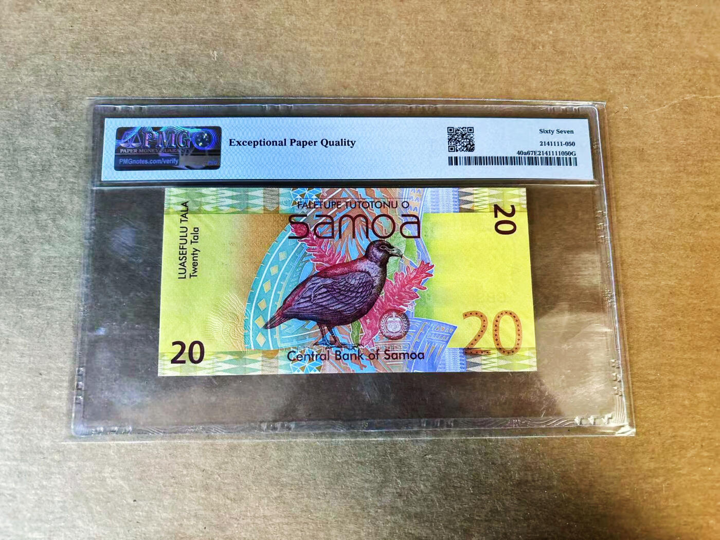 【Blue Auction】世界纸币精拍第751期——18级TOP拍卖/信誉/品质/专业/高效💫 【获奖钞 首冠】萨摩亚 2008年20塔拉  PMG67EPQ