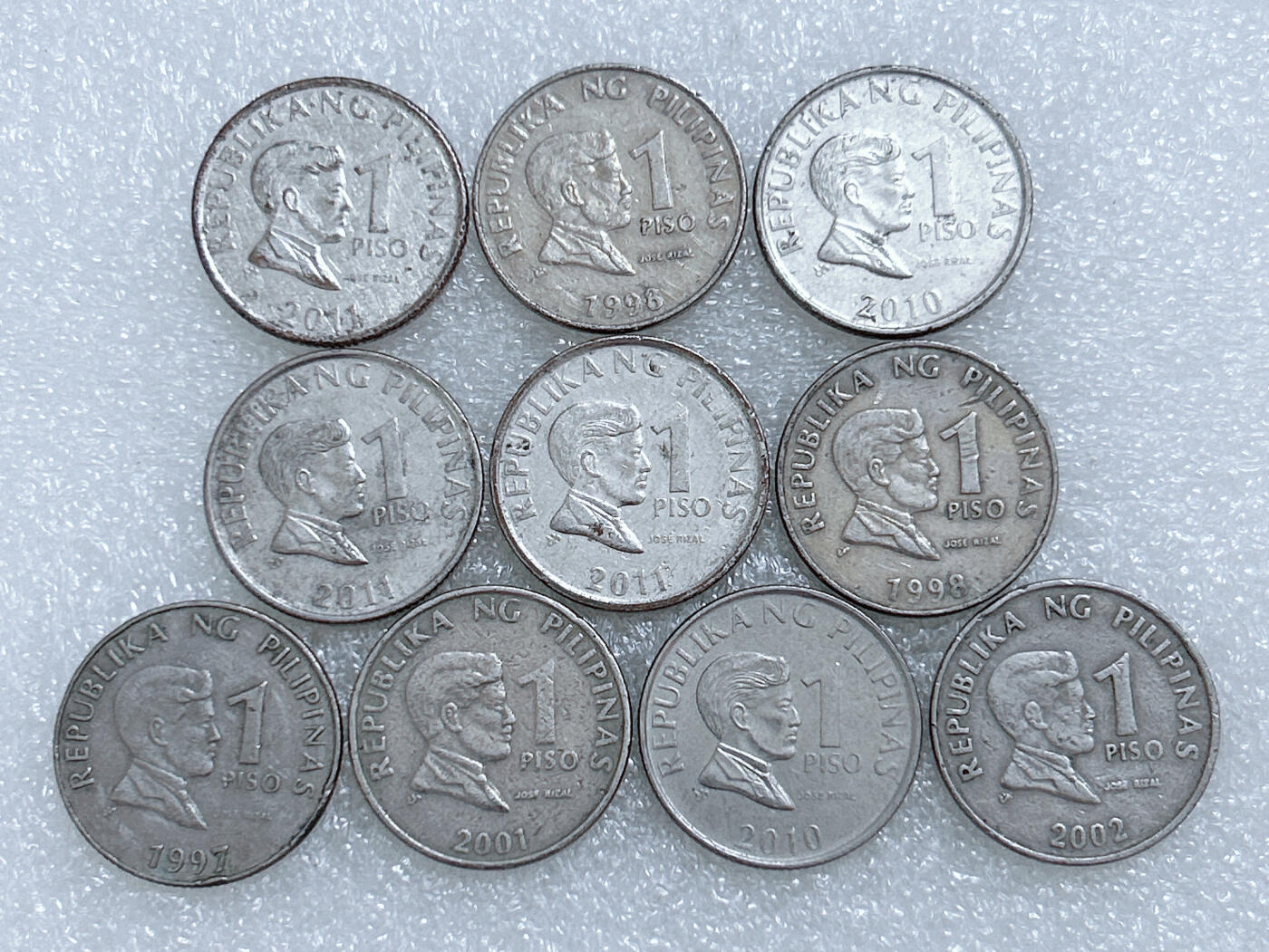 第一海外回流一元起拍收藏 散集专场  第267期 菲律宾1比索硬币 10枚