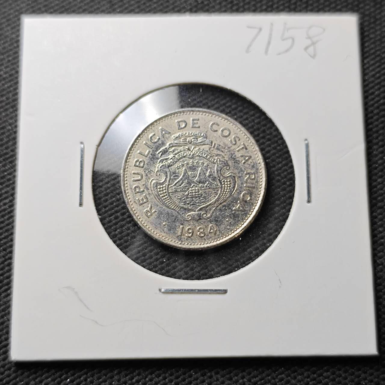 KK钱币收藏小铺  第371场  2月预留时间 周末发货 1984哥斯达黎加1科朗 