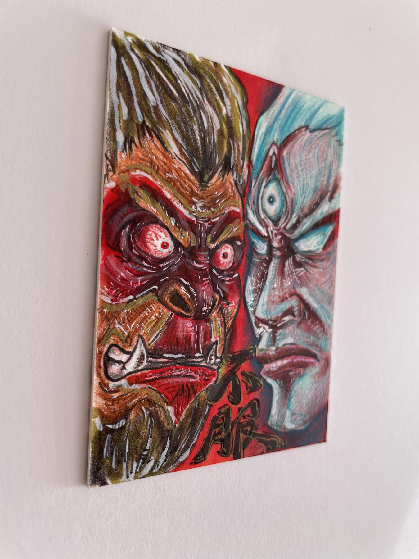 天玑星卡拍第138期《11.17周一截拍》持续收拍收评中 满赠卡需备注 【手绘卡】居子 大圣与杨戬 手绘卡