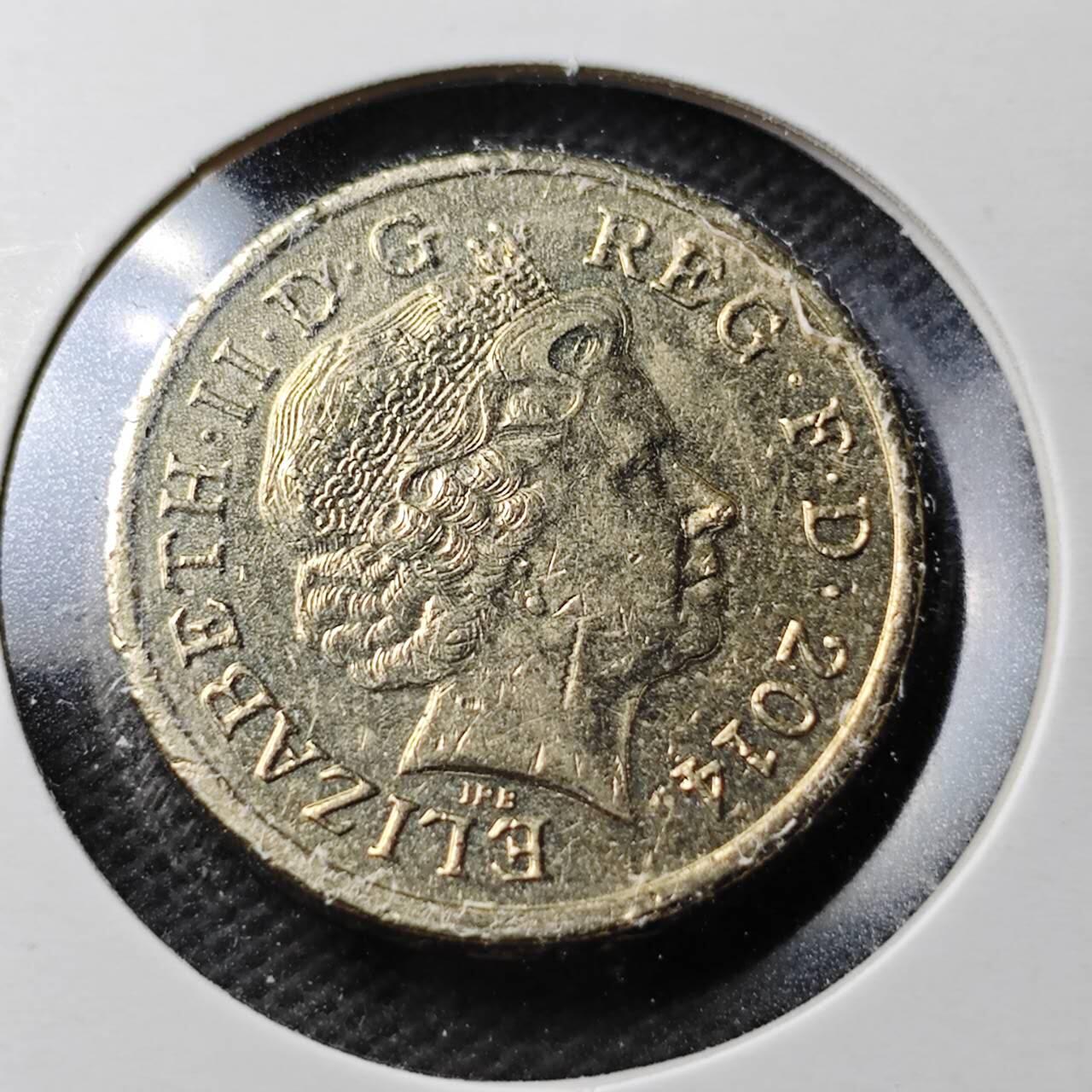 KK钱币收藏小铺  第371场  2月预留时间 周末发货 2014 英国1镑