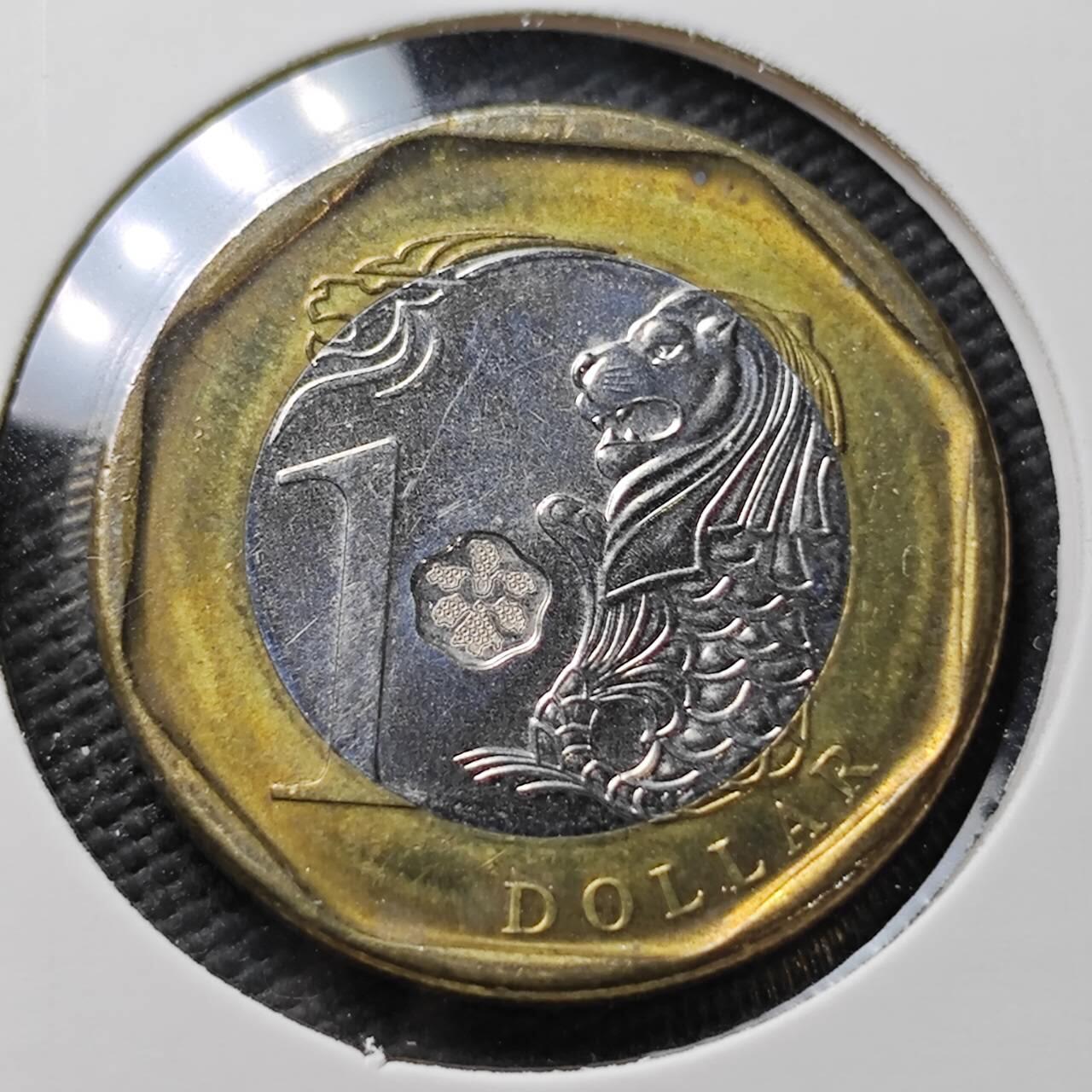 KK钱币收藏小铺  第371场  2月预留时间 周末发货  新加坡1元