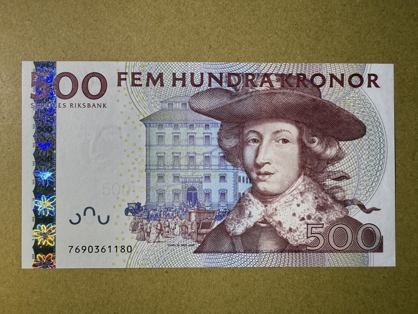 《艾美收藏》第220期-11.16周日外币畅拍场 瑞典500克朗 UNC 红卡尔 无4