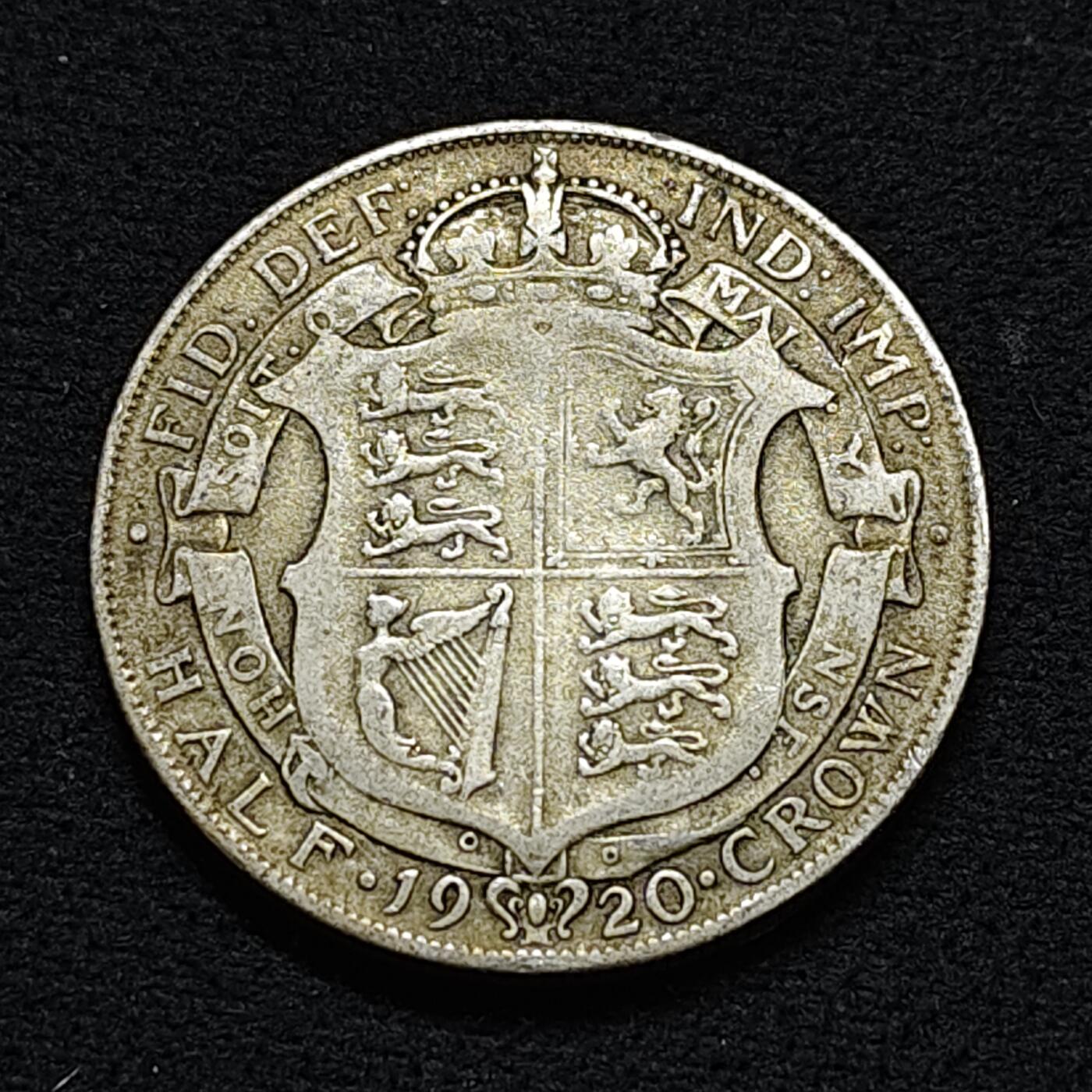 【全场包邮】纯粹捡漏拍478场（免费代拍第15场） 英国1920年乔治五世半克朗银币