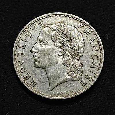 【全场包邮】纯粹捡漏拍478场（免费代拍第15场） - 法国1933年5法郎-镍版