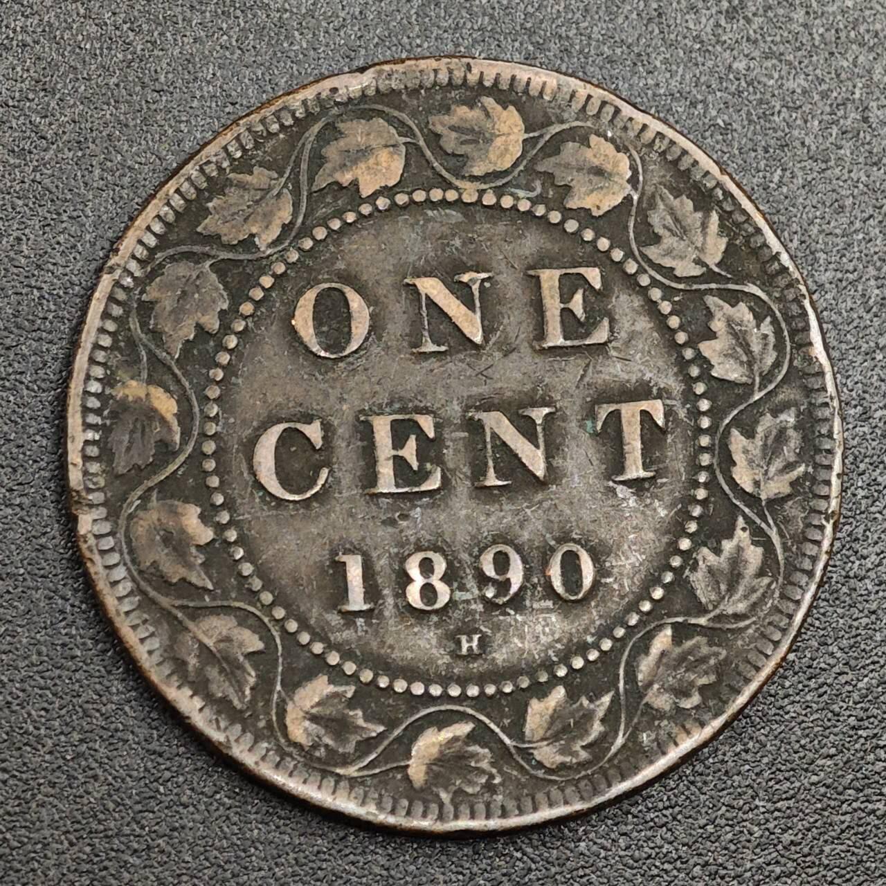 【淘币小摊】限时拍第七百九十七拍  老铜币场  满百包邮可预留两周  周一统一发货  加拿大1890年维多利亚一分铜币