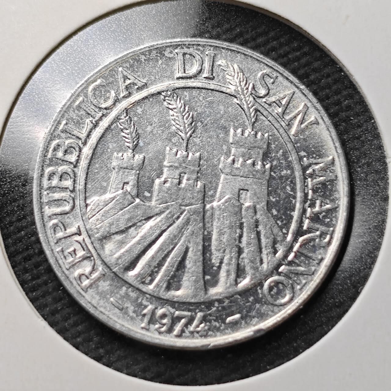 KK钱币收藏小铺  第371场  2月预留时间 周末发货  圣马力诺10里拉