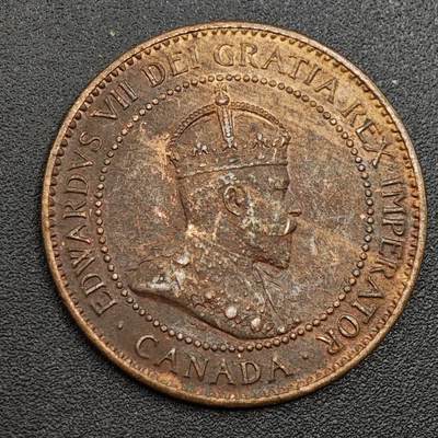 【淘币小摊】限时拍第七百九十七拍  老铜币场  满百包邮可预留两周  周一统一发货  - 加拿大1906年爱德华七世一分铜币