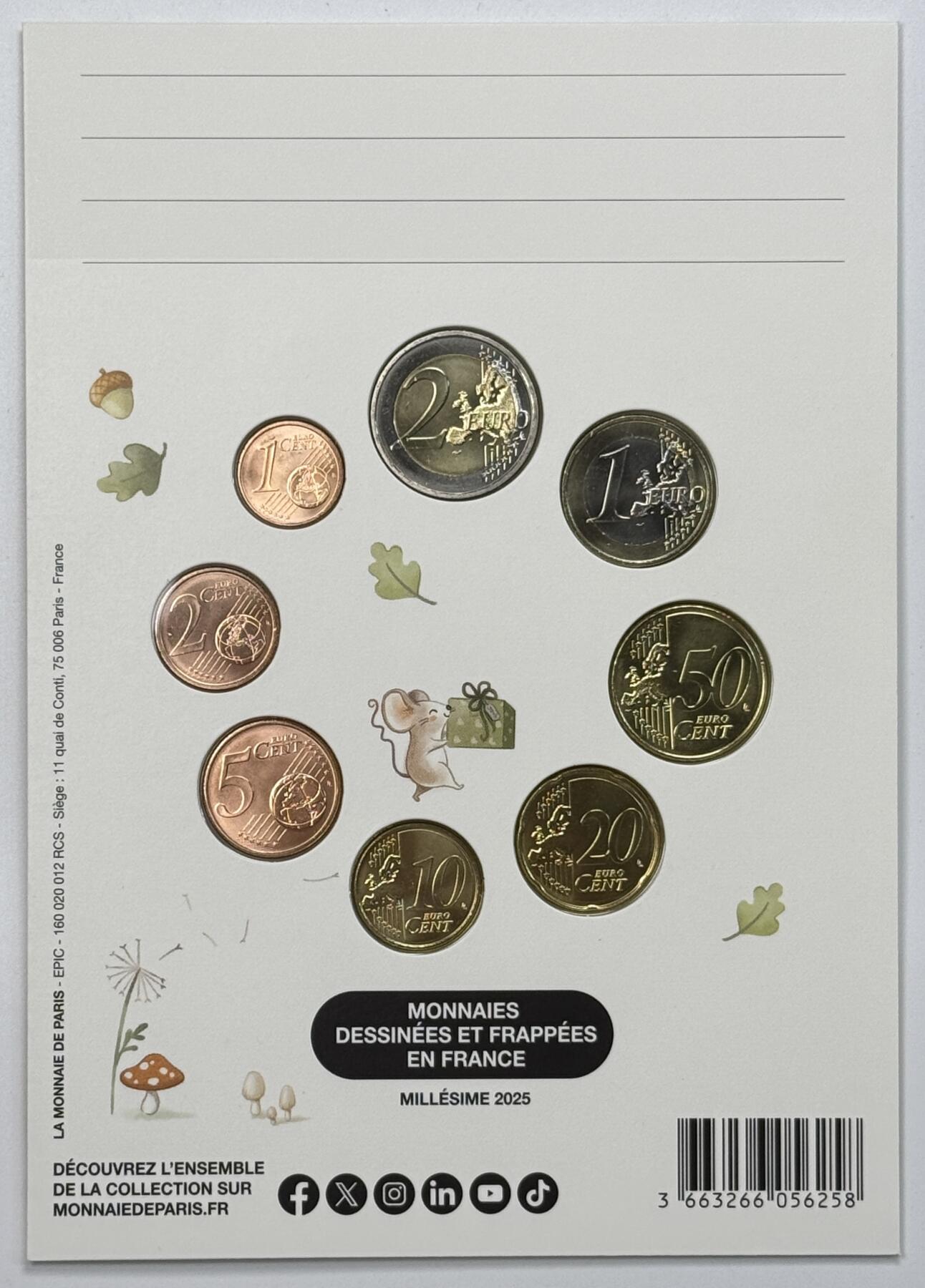 S&S Numismatic世界钱币-拍卖 第115期  法国2025年 全新改版 8枚欧元套币官方卡币