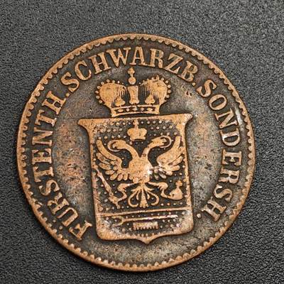 【淘币小摊】限时拍第七百九十七拍  老铜币场  满百包邮可预留两周  周一统一发货  - 德国施瓦茨堡1846年3芬妮铜币