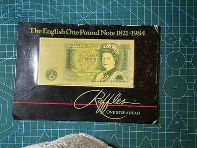 2025年第一百二十九场(总第一百五十五场）外国邮票、散币场(免佣金) - 英国🇬🇧1英镑原装纸币