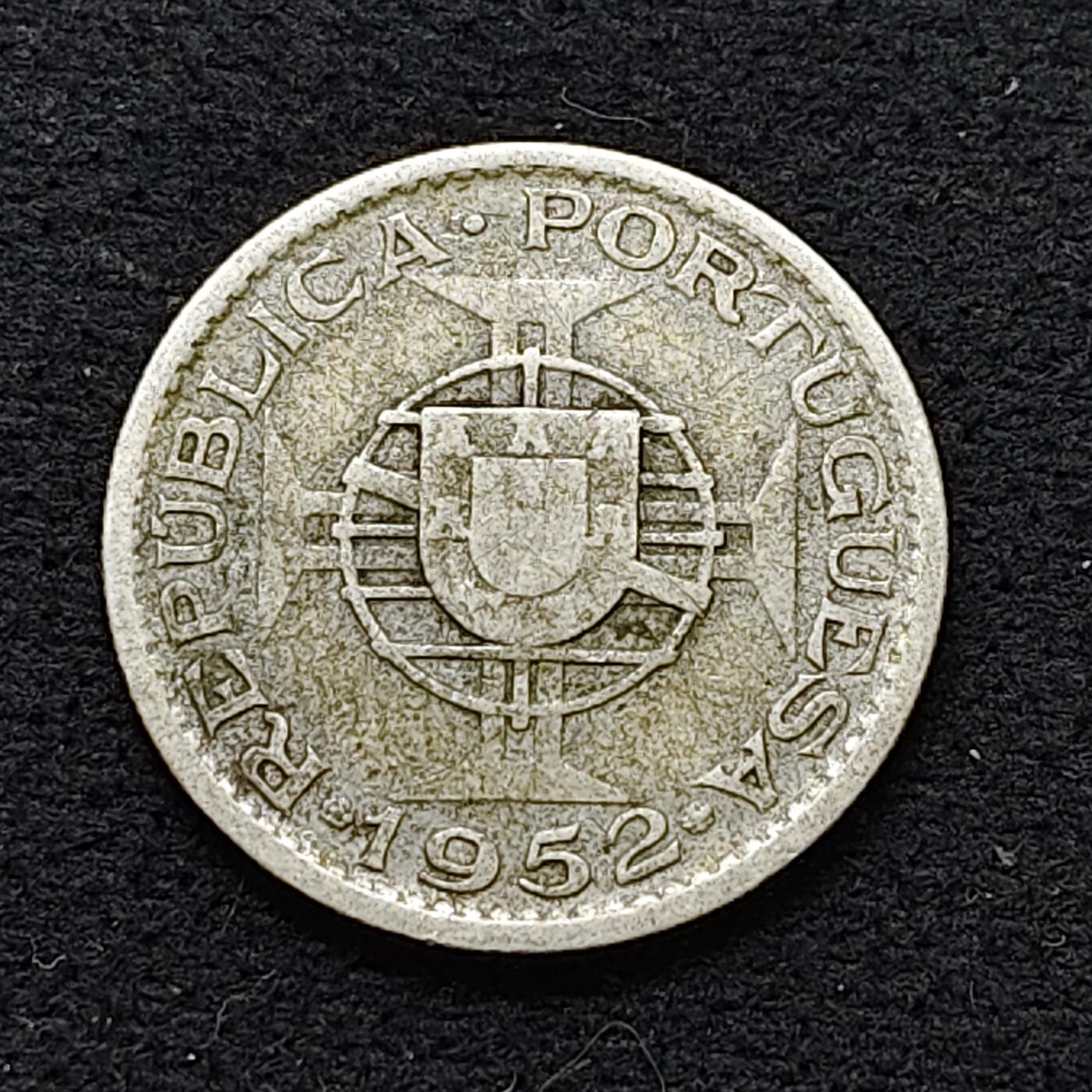 【全场包邮】纯粹捡漏拍478场（免费代拍第15场） 葡属安哥拉1952年10埃斯库多银币