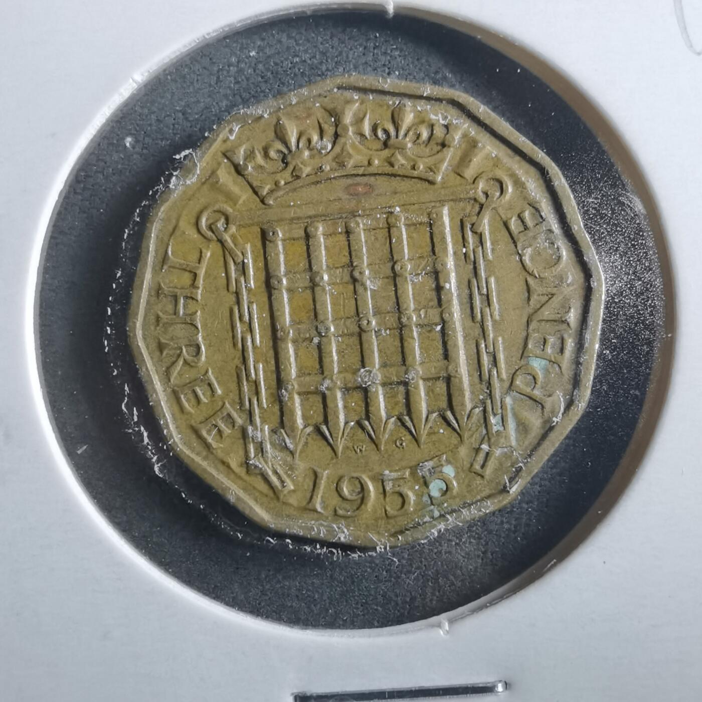 沼泽如烟--第906场 英国1955年3便士