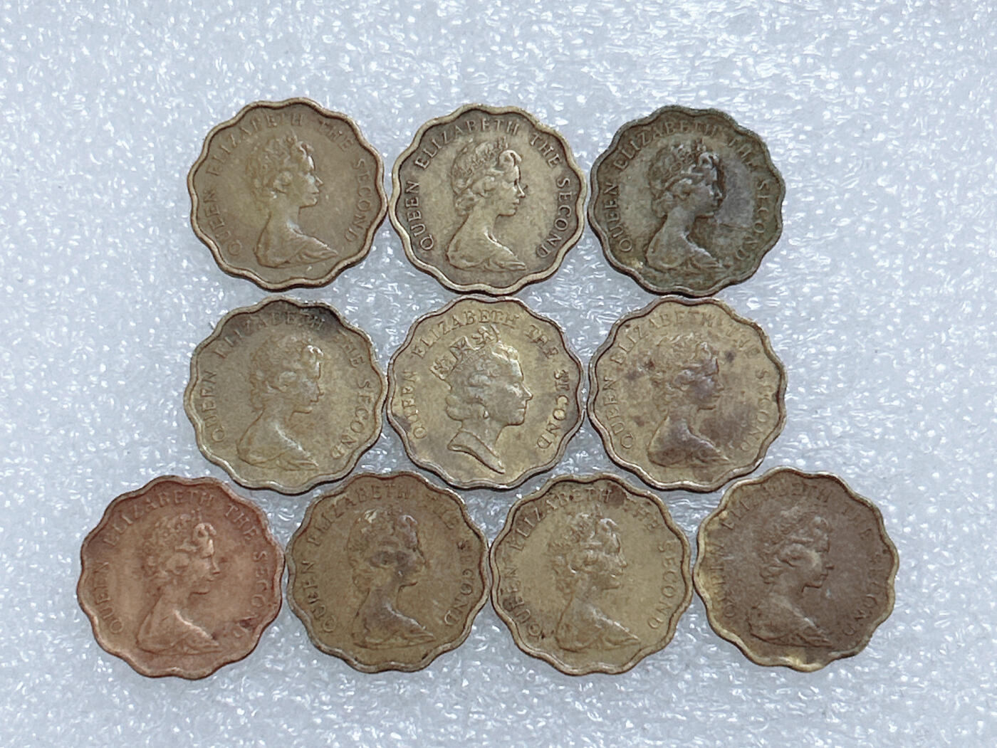 第一海外回流一元起拍收藏 散集专场  第267期 香港花边花冠2毫硬币 10枚