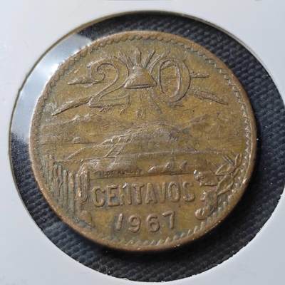 KK钱币收藏小铺  第371场  2月预留时间 周末发货 -  1967墨西哥20分