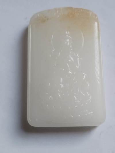 玉石 手镯 手串 手链 - 和田白玉挂件。步步高升。