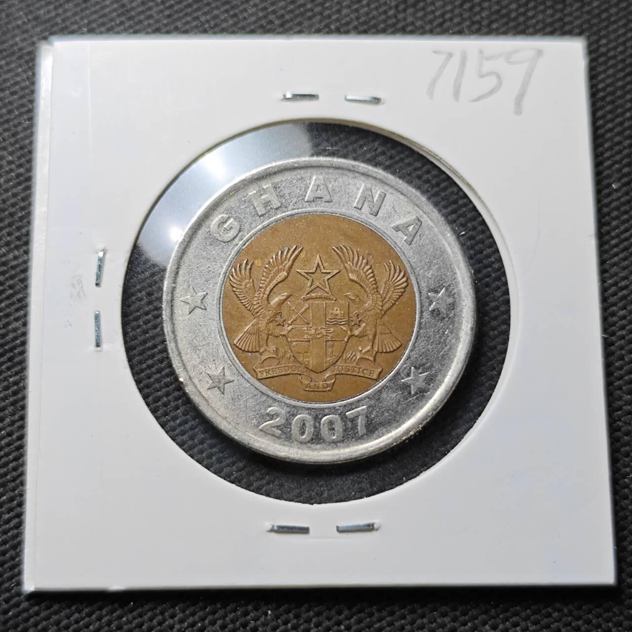 KK钱币收藏小铺  第371场  2月预留时间 周末发货  加纳1塞地