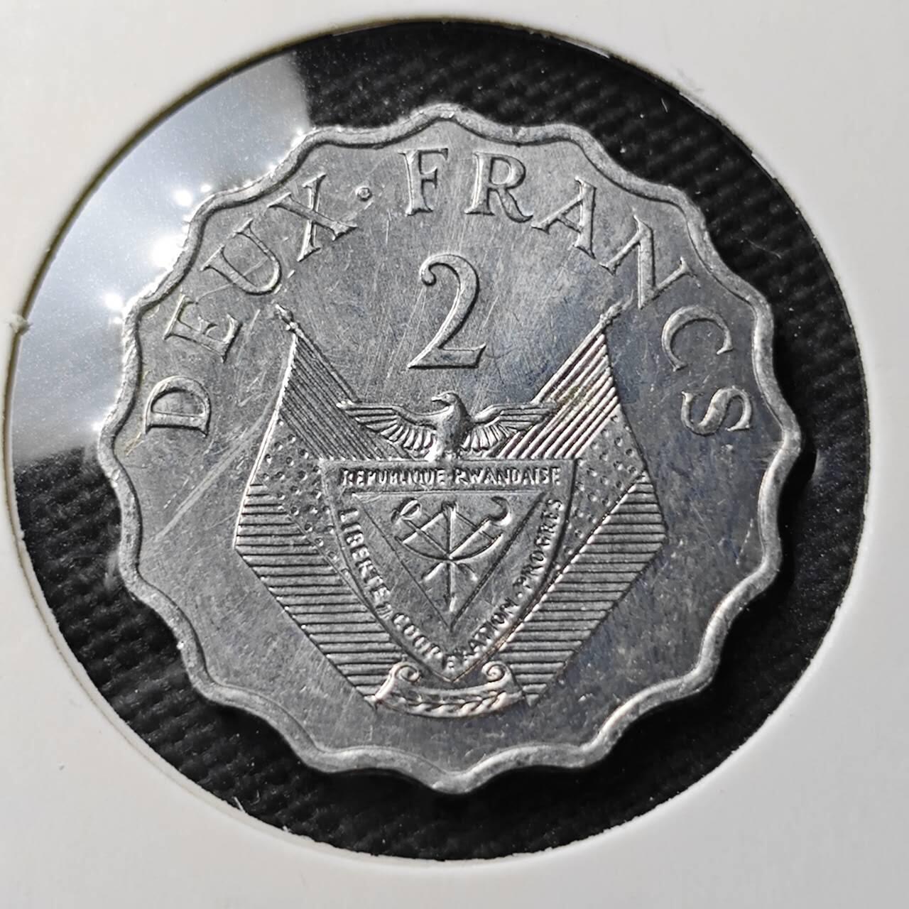 KK钱币收藏小铺  第371场  2月预留时间 周末发货  卢旺达2法郎
