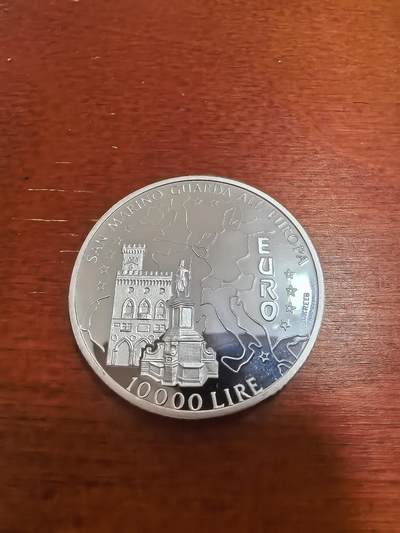 长老汇蛇年精选第七十三场拍卖 - 1996圣马力诺欧元10000里拉精制银币，22克835银