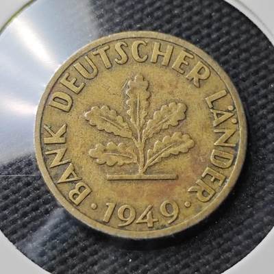KK钱币收藏小铺  第371场  2月预留时间 周末发货 -  1949东德5芬尼 早期银行版