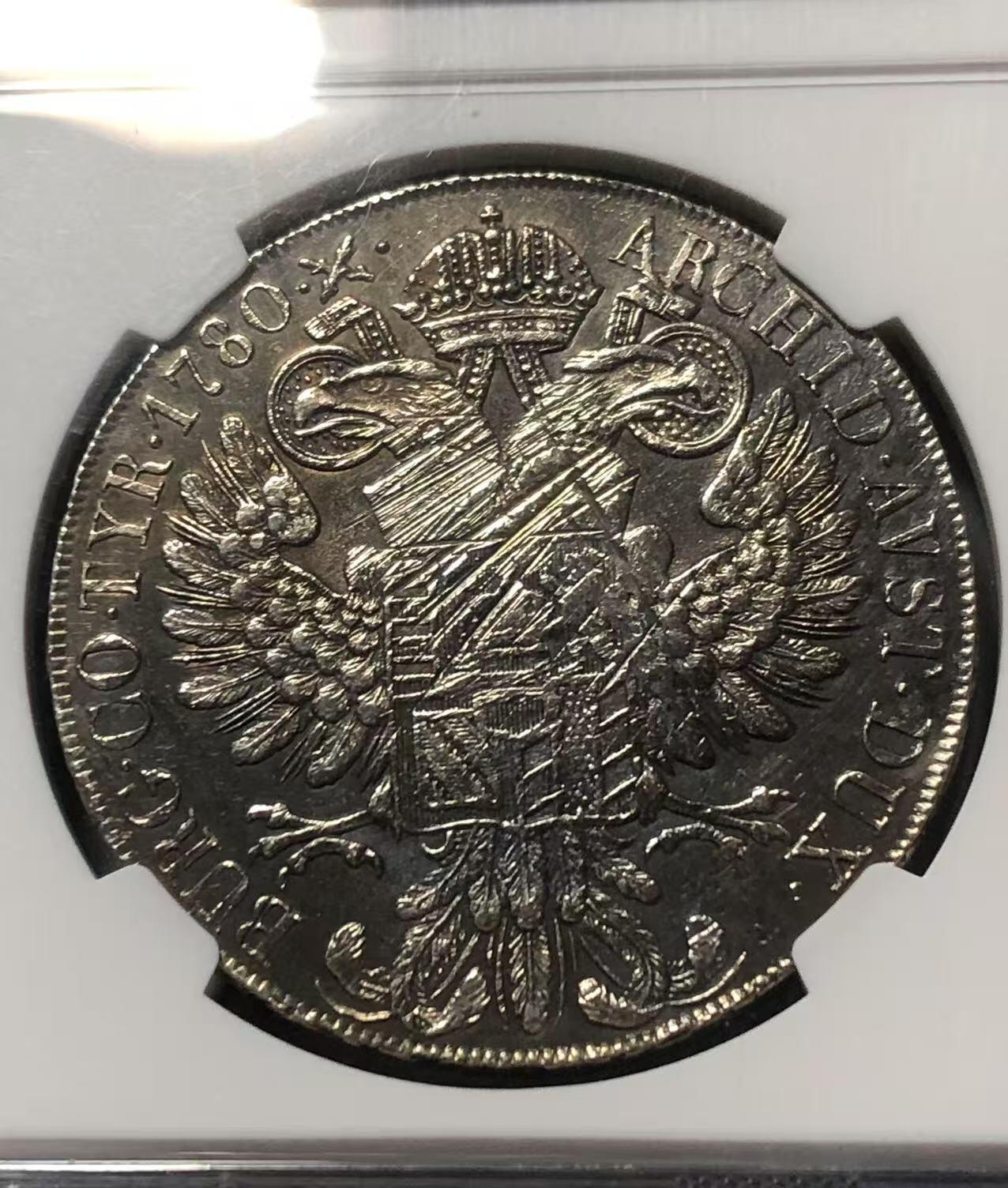 七河·世界币章小拍（总第27期） 稀少！1815-1828年米兰版玛丽亚·特蕾莎贸易银币