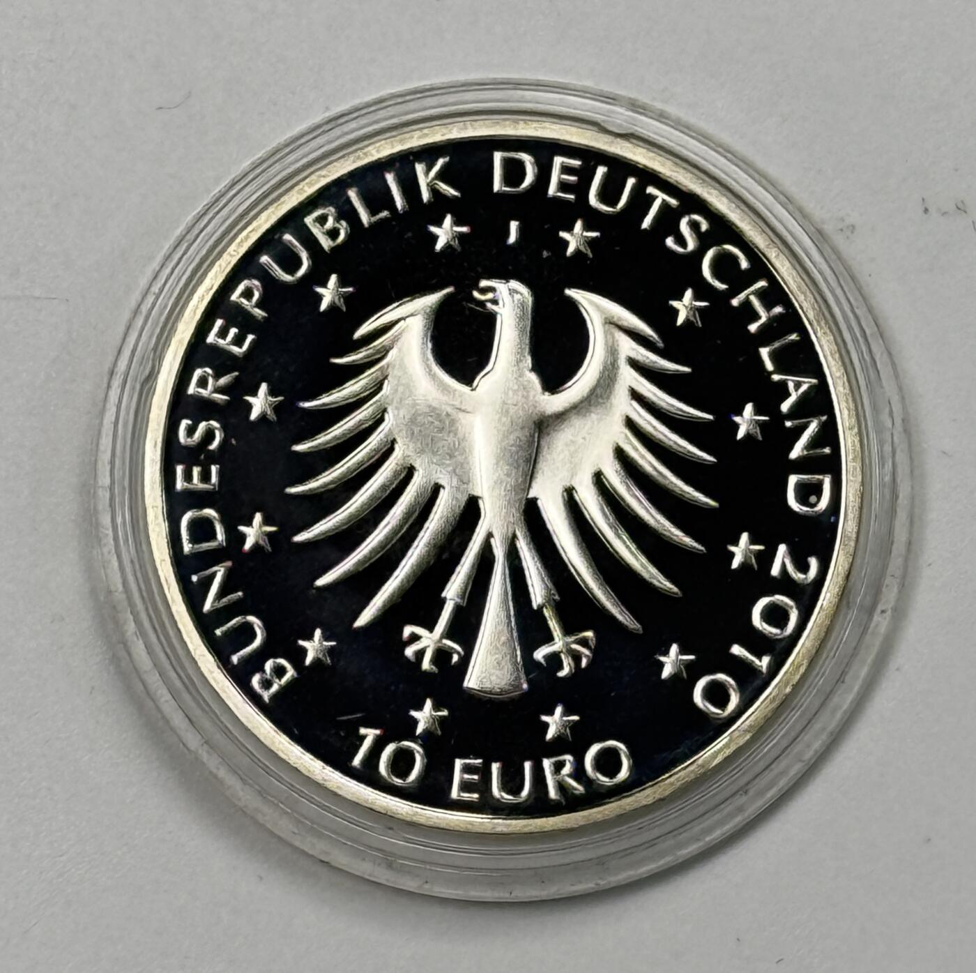 S&S Numismatic世界钱币-拍卖 第115期  德国2010年 罗伯特·舒曼诞辰200周年 10欧元精制纪念银币 18克925银