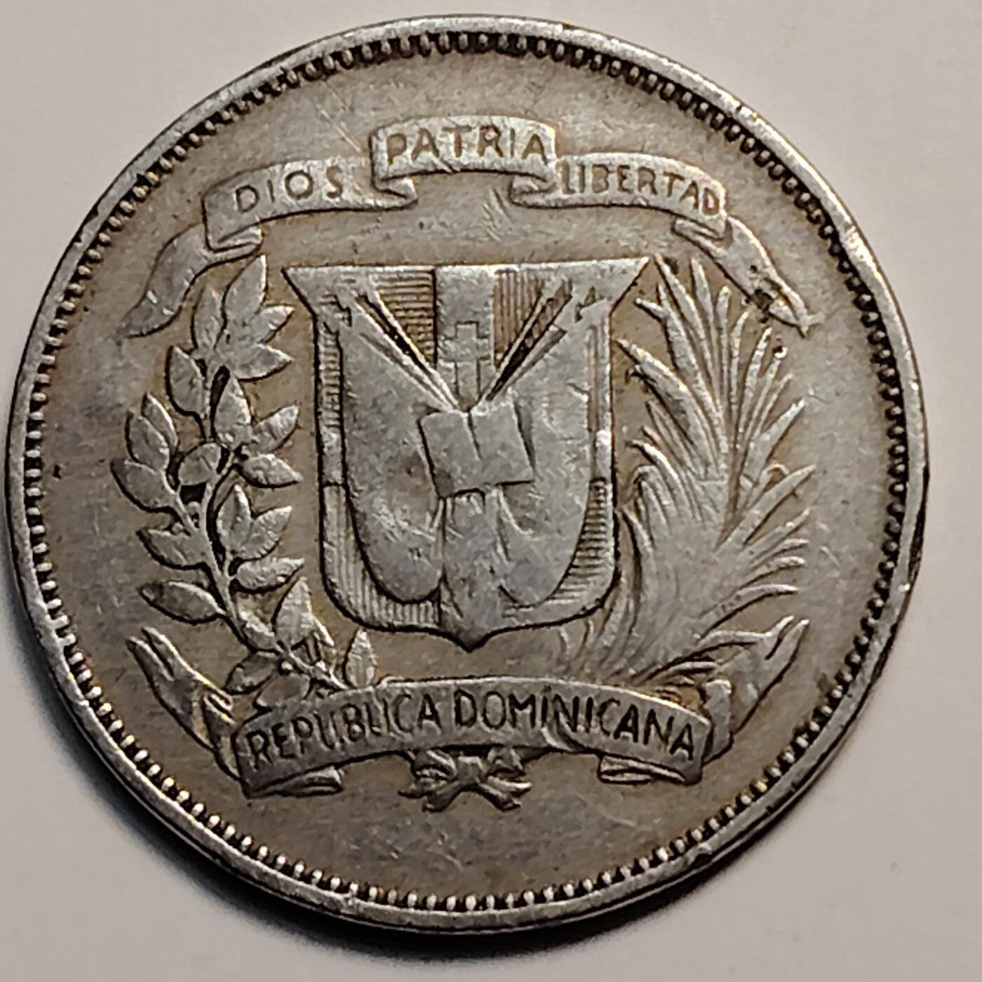 布加迪🐬～世界钱币(上海)🌾第 259 期 /  各国套币和散币 多米尼加🇩🇴 1967年 25分 24.2mm