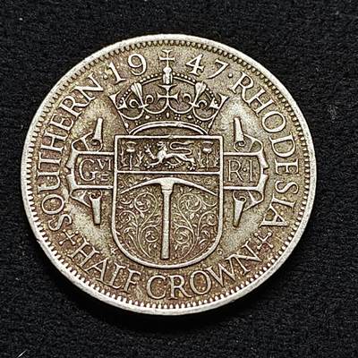 【全场包邮】纯粹捡漏拍478场（免费代拍第15场） - 英属南罗德西亚1947年乔治六世半克朗