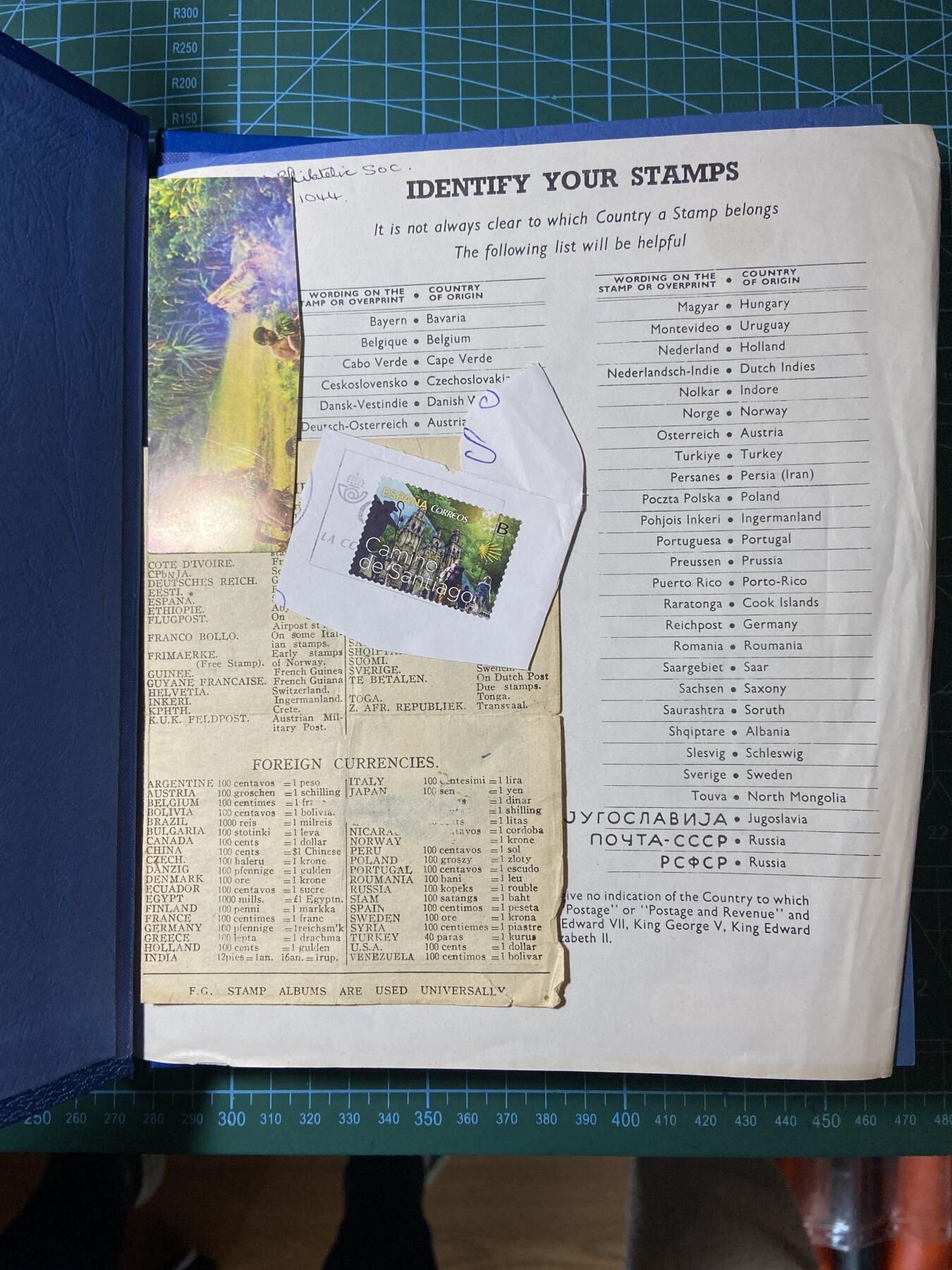 2025年第一百二十九场(总第一百五十五场）外国邮票、散币场(免佣金) 老藏家–集邮册一本16页含多张外国老邮票