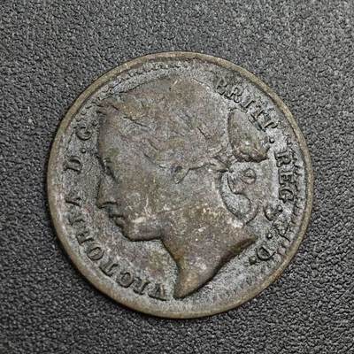 【淘币小摊】限时拍第七百九十七拍  老铜币场  满百包邮可预留两周  周一统一发货  - 英国殖民地1878年维多利亚1/3法新铜币