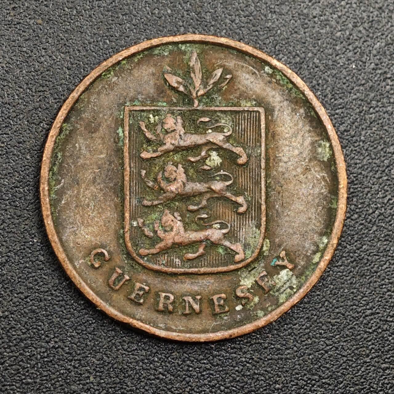 【淘币小摊】限时拍第七百九十七拍  老铜币场  满百包邮可预留两周  周一统一发货  根西岛1830年1道布铜币