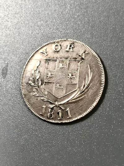 七河·世界币章小拍（总第27期） - 英国约克郡商行1先令代用银币