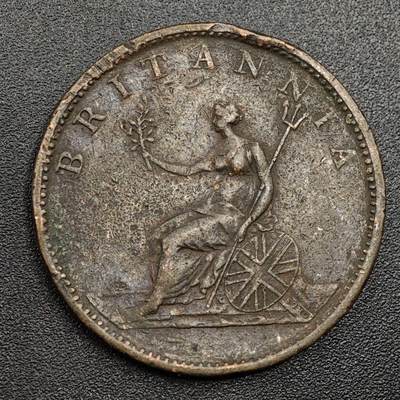 【淘币小摊】限时拍第七百九十七拍  老铜币场  满百包邮可预留两周  周一统一发货  - 英国1806年乔治三世半便士铜币