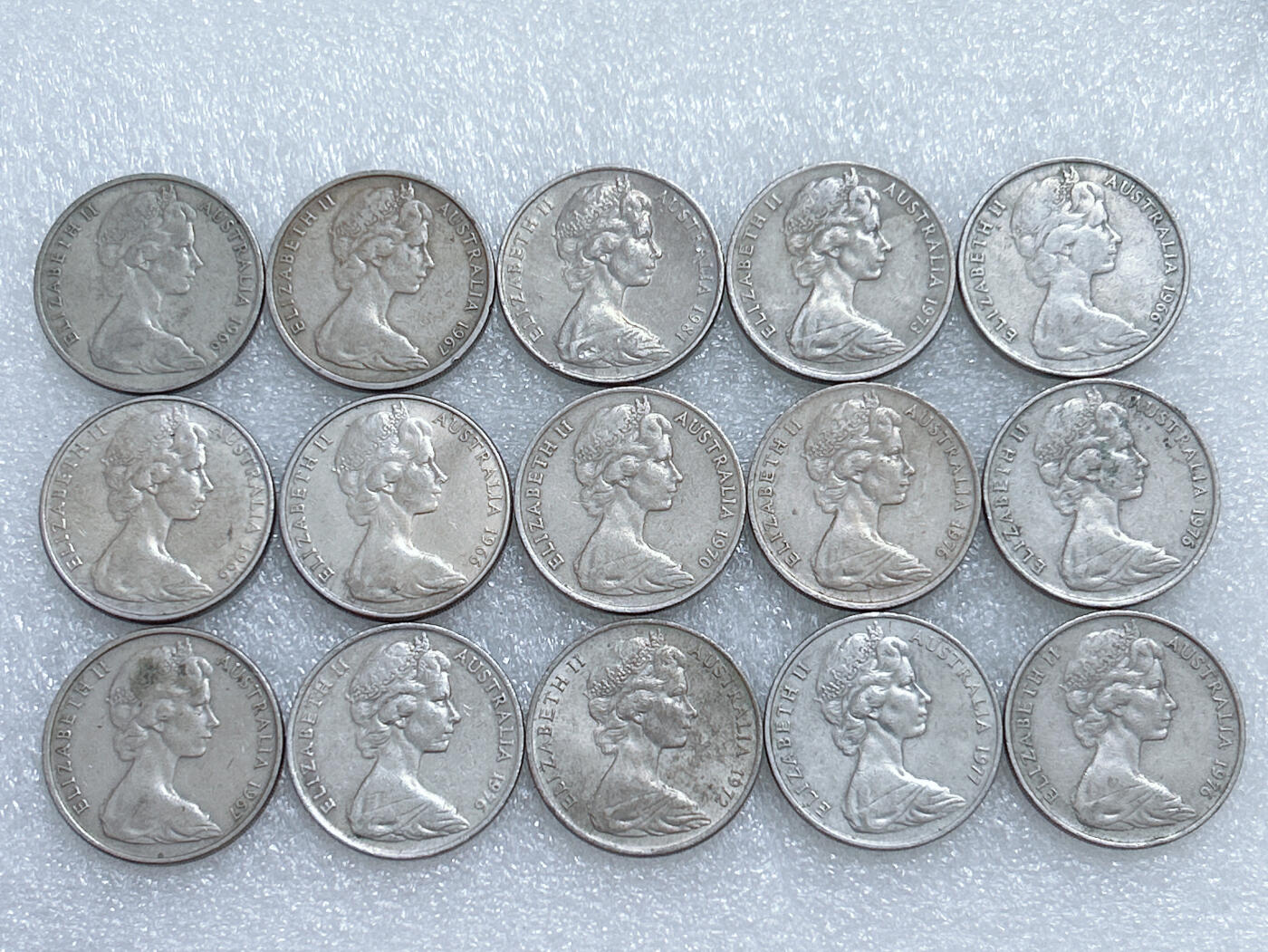 第一海外回流一元起拍收藏 散集专场  第267期 澳大利亚20分硬币 15枚