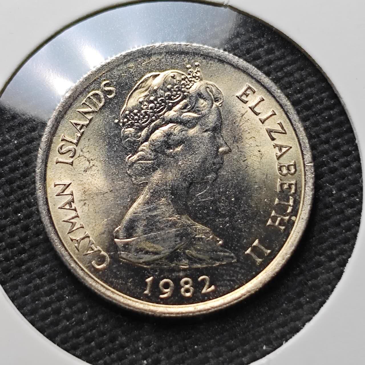 KK钱币收藏小铺  第371场  2月预留时间 周末发货 1982 开曼群岛10分 好品