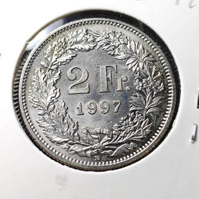 KK钱币收藏小铺  第371场  2月预留时间 周末发货 -  1997瑞士2法郎